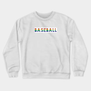 Baseball Gay Pride Rainbow Crewneck Sweatshirt